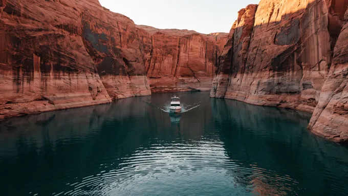 Navajo Canyon, Lake Powell: how far up you can take a boat